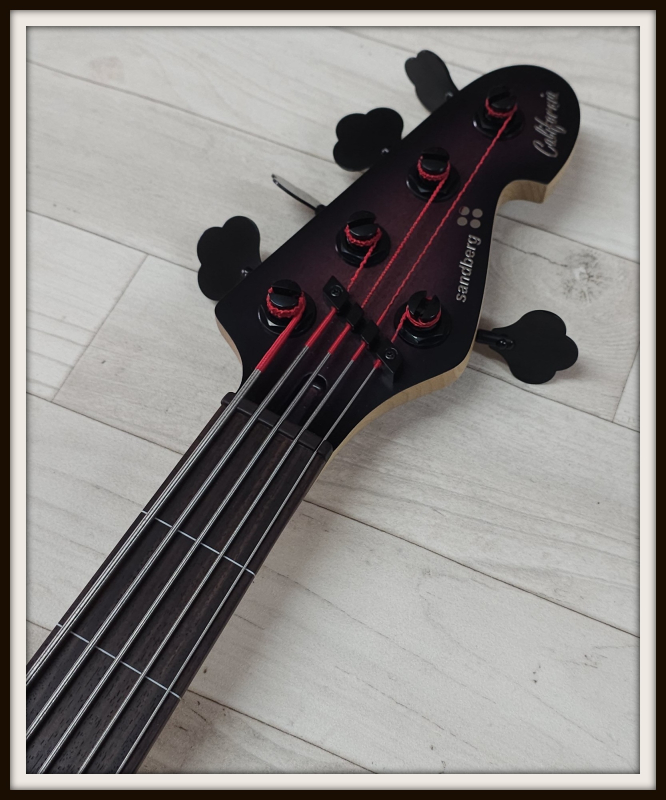 Sandberg California II TT5 passiv Fretless, Open Pore Violetburst